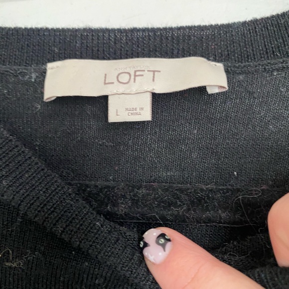 Loft sequin stripe sweater - Picture 2 of 3